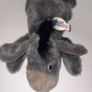 Vintage Disneyland Resort Eeyore Plush, 2000 Collectible, Long Fur Gray Eeyore